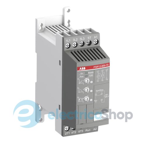 Плавный пуск Abb PSR12-600-70, 5,5кВт ( Рдвиг. 400В), In=12A, 208-600 В АС, напряжение управления 100-240 В АС