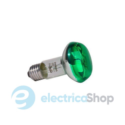 Лампа рефлекторная Philips Е27 зеленая R63 40W Reflector Colours
