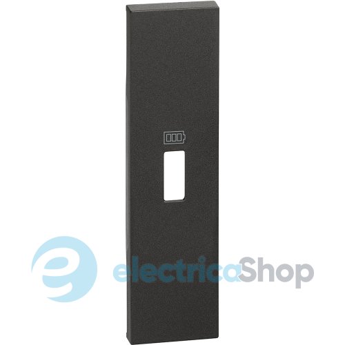 Лицьова панель для зарядних пристроїв USB (1-мод.) Bticino LIVING NOW, колір чорний