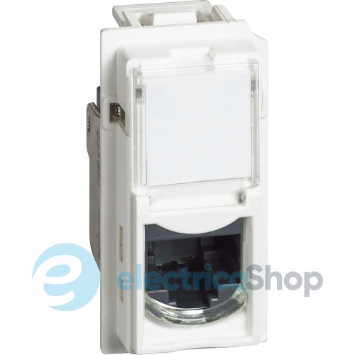 Розетка компьютерная RJ45 cat5e UTP (1-мод.) Bticino LIVING NOW, цвет белый