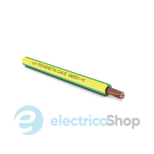 Провід монтажний гнучкий LTC H05V-K 1X0,75 жовто-зелений 040003