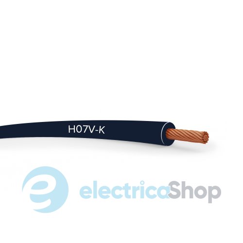 Провод монтажный гибкий ICEL H07V-K 1X1,5 чёрный 040035