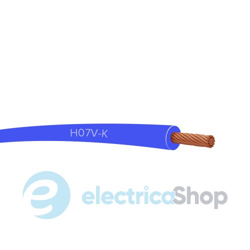 Провід монтажний гнучкий ICEL H07V-K 1X6 світло-синій 040230