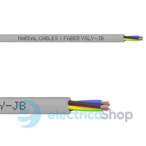Кабель контрольный FABER KABEL YSLY-JB 4X0,75 серый 030616
