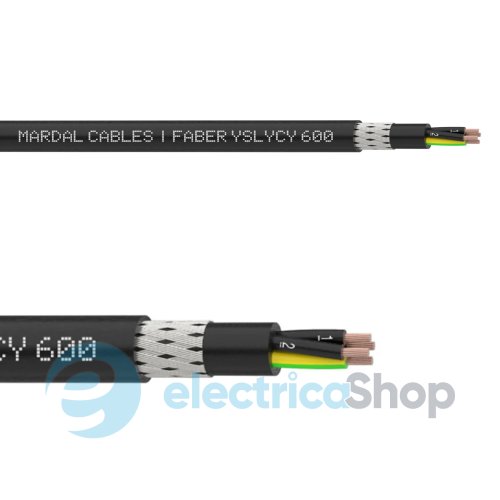 Кабель экранированный FABER KABEL YSLYCY-JZ 600 3X0,75 0,6/1 KV черный 032061