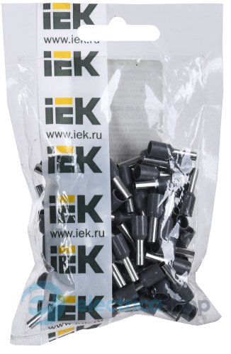 Наконечник-гильза Е4009 4мм2 с изолированным фланцем UEK (100 шт/упак)