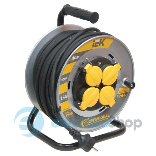 Котушка УК30 на метал. з т/з 4 місця 2Р+PЕ/30м КГ 3х1,5мм2 IP44 "Professional"