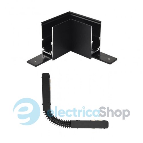 Угловое соединение AZzardo TRACK MAGNETIC CORNER 90 + FLEX BK AZ4679