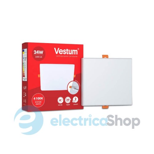 Світлодіодний світильник врізний Vestum 24W 4100K 1-VS-5607 без рамки