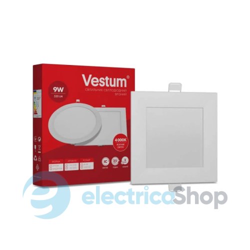 Світлодіодний світильник врізний Vestum 9W 4000K 1-VS-5203