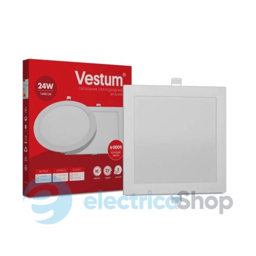 Светодиодный светильник врезной Vestum 24W 6000K 1-VS-5206