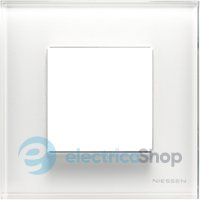 Рамка 1 пост, N2271 CB Zenit стекло белое