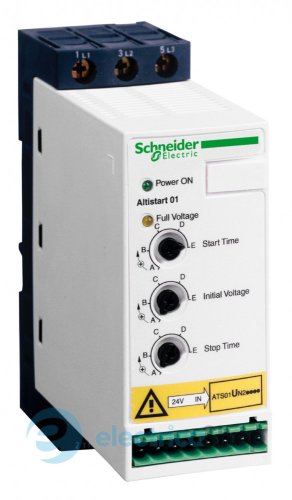 Пристрої плавного пуску та гальмування електродвигуна  Schneider Electric ATS01N209QN ATS01 9A 400В