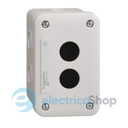 Пустой светло-серый кнопочный пост, 2 отверстия Harmony XALE Schneider Electric XALE2