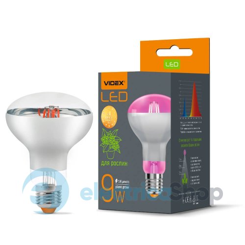 Светодиодная лампа для растений VIDEX FITO LED Filament 9W E27 VL-R80FF-09271 (26413)