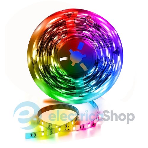 Лента cветодиодная 60 Led/m RGB 12V, 12.9Вт, IP20 5050-60-IP20-RGB-10-12 RISHANG RD0060AQ (11691) RGB