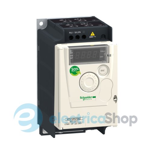 Преобразователь частоты Schneider Electric ATV12 0.75КВТ 240В 3Ф на платформе
