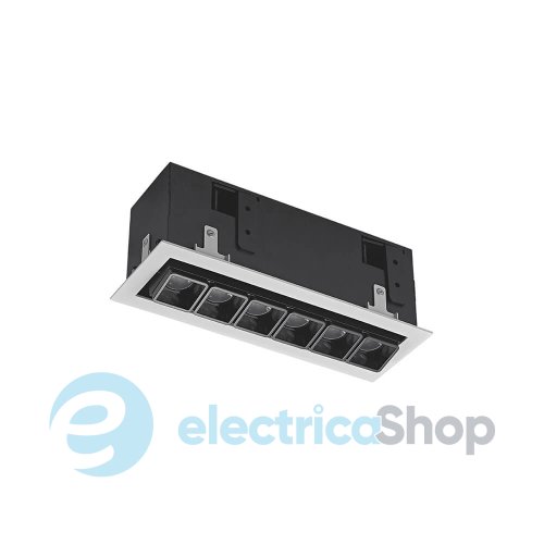 Точковий вбудований світильник Skarlat RETE RSL74109 6x2W WH+BK 4000K