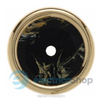 Декоративная накладка для поворотных выключателей, черный декор под мрамор, Berker 109012