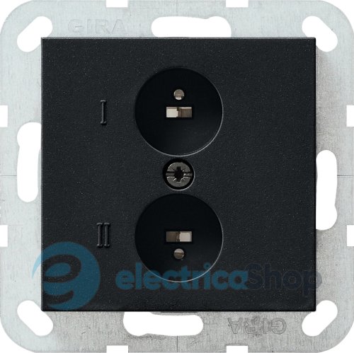 Разъем AUDIO High-Fi стерео розетка System 55 Gira 0402005 чорний матовий