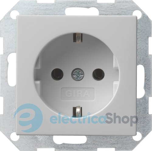 Розетка с з/к 16А/250V, System 55 Gira 4188015, серый матовый
