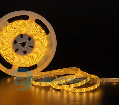Лента cветодиодная 60 Led/m 12V, 5.5Вт, IP33 CRI80 e-pcb RISHANG 2835-60-IP33-Y-8-12 RN0860TA-B (8745) желтый свет