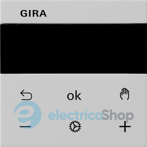 Термостат Gira S3000 Display System 55, 5393015 серый матовый