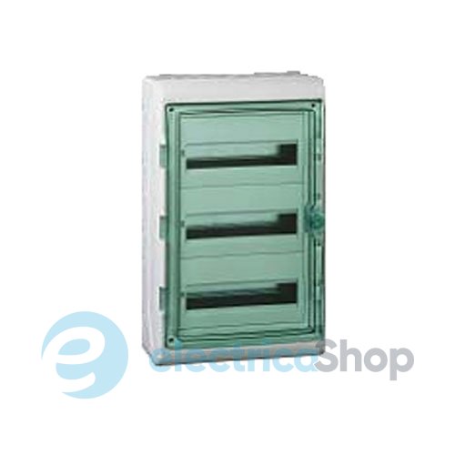 Шкаф накладной, 54 мод (3ряд/18мод.) прозрачная дверь, ІР65 Kaedra Schneider Electric 13986