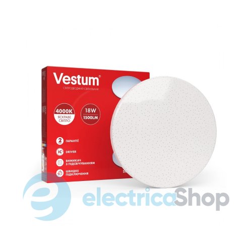 Светильник LED Vestum STARLIGHT 18W 256*55мм 4000K, 1500Lm без д/у 1-VS-8001