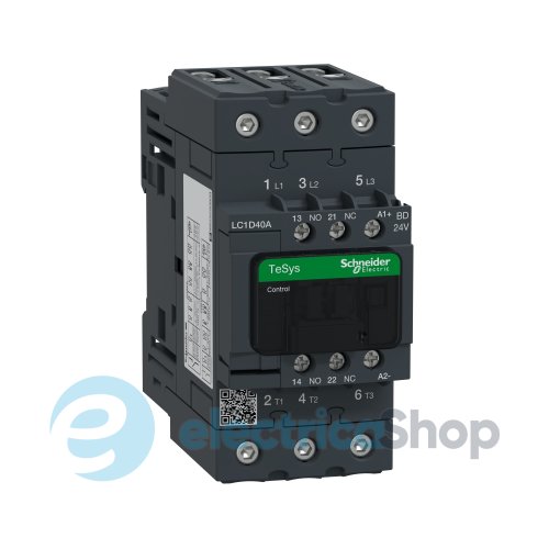 Контактор 3-п. 40А 18,5kW НО+НЗ 24V DC Tesys Schneider Electric LC1D40ABD винтовой зажим