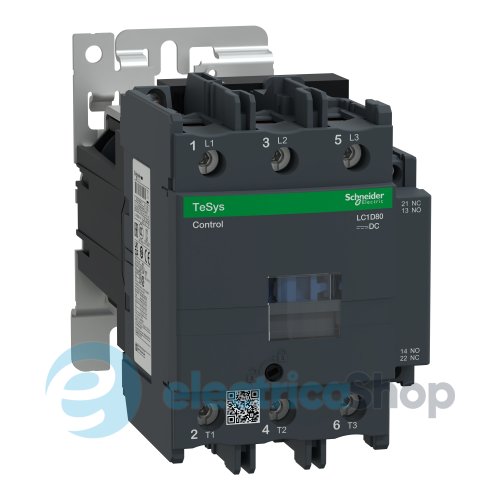 Контактор 3-п. 80А 37kW НО+НЗ 24V DC Tesys Schneider Electric LC1D80BD винтовой зажим