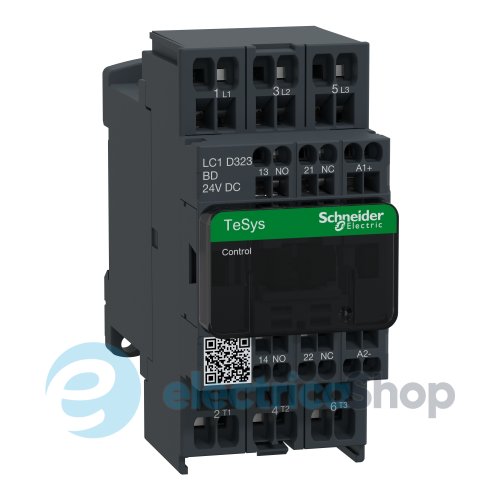 Контактор 3-п. 32А 15kW НО+НЗ 24V DC Tesys Schneider Electric LC1D323BD пружинный зажим