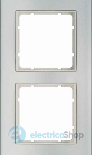 Рамка 2-а колекція B.3, колір «алюміній / полярно-білий матовий», 10123904