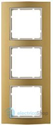 Рамка 3-а коллекция B.3, цвет «золото / полярно белый», 10133046
