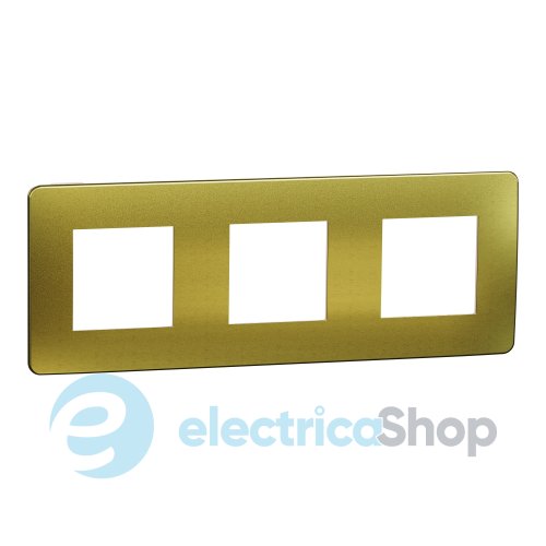Рамка 3-постовая Unica New Studio Metal NU280660M матовое золото/бежевый