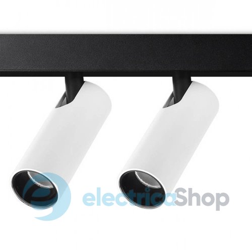Магнитный трековый светильник Kloodi 2x7W 30° 3000К CREE1304 560LM RA90, D35mm H100mm KDMG-SPOT35 2x7W 3K WH