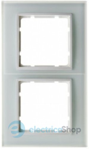 Рамка скляна 2-а колекція B.7 GLAS, колір «полярно-білий, матовий», 10126909