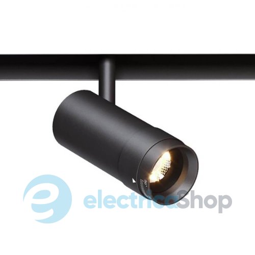 Магнитный трековый светильник Kloodi 7W фокусирующий 15-50° 3000К CREE1304 560LM RA90, D35mm H85mm KDMG-FOCUS35 7W 3K BK