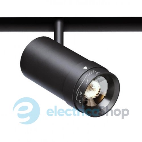Магнитный трековый светильник Kloodi 12W фокусирующий 15-50° 4000К CREE1304 960LM RA90, D35mm H85mm KDMG-FOCUS45 12W 4K BK