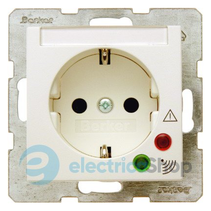 Розетка электрическая с защитой от перенапряжения, белая, Berker для коллекций S.1/B.3/B.7 GLAS 41088982