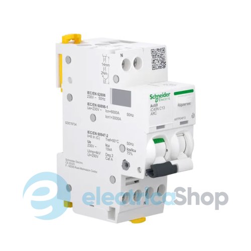 Устройство AFDD+AB iC40N ARC 1P+N 13A C 6kA SE Acti9 A9TPE4613