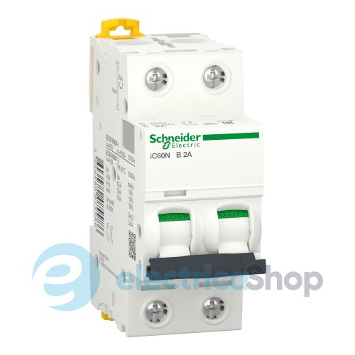 Автоматичний вимикач iC60N 2P 2A, C, SE Acti9 A9F74202