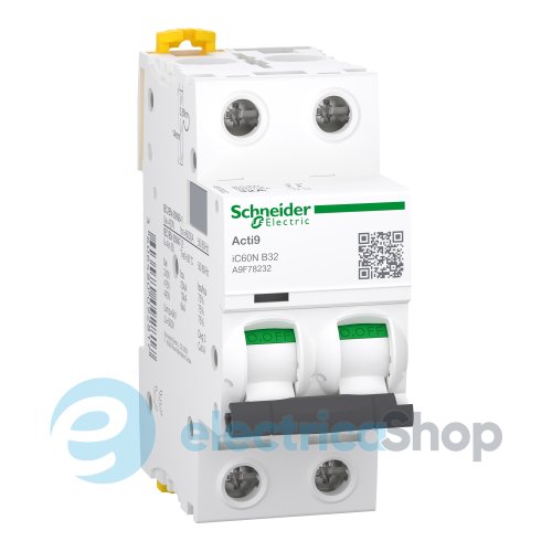 Автоматический выключатель iC60N 2P 40A, B, SE Acti9 A9F78240