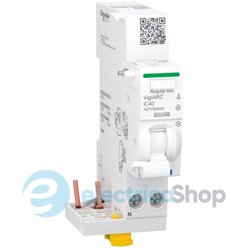 Блок AFDD с дополнительным блоком УЗО, Acti9 VigiARC iC40, 2P, 40 A, 30 мА, тип A-SI SE Acti9 A9TYB4640