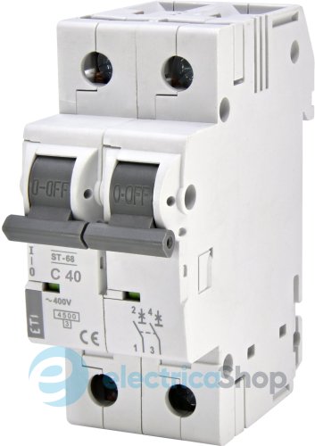 Автоматичний вимикач ST-68 2p С 40А (4,5 kA) ETI 2186320
