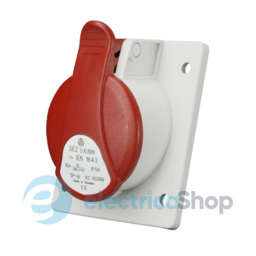 Встраиваемая розетка угловая 4P 32A 400V IP54 SEZ IEN3243