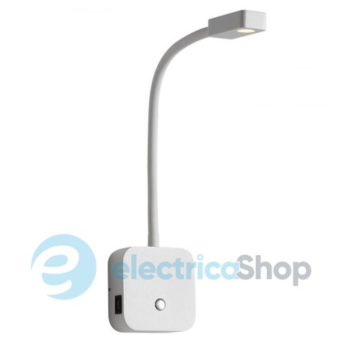 Бра-светильник Kloodi DECO WA-SNAKE SQ565 3K WH LED CREE 3W 3000K 30° 120LM USB