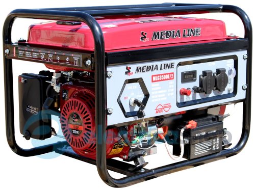 Генератор AGT MLG3500E/2 3,0кВа. 230В/50Гц, AVR, 15л, 15час/50%, 395 г/кВт, IP23, 46 кг, электростарт