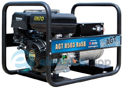 Генератор AGT8503RaSB 8,0кВа. 400В/50ГЦ, R420, 8,5л, 4год(75%), 1х16А, 79кг