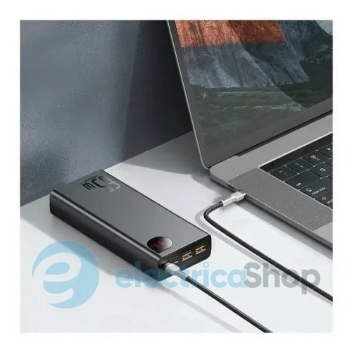 Дополнительный аккумулятор Adaman Metal Digital Display QC 20000mAh 65W Black (PPADM65) 